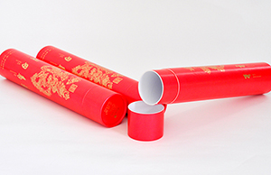 春聯(lián)圓筒紙罐包裝，看起來(lái)也不錯(cuò)哦！
